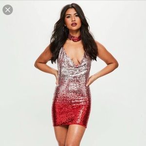 NWT Red Sequin Dress